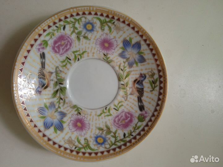 Блюдца,тонкий фарфор с позолотой