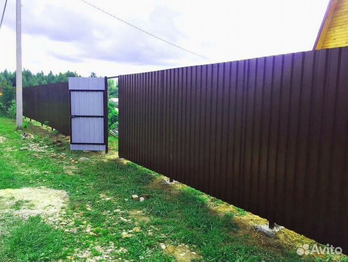 Заборы из профнастила под ключ