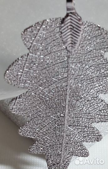 Серьги с аметистом и листиком