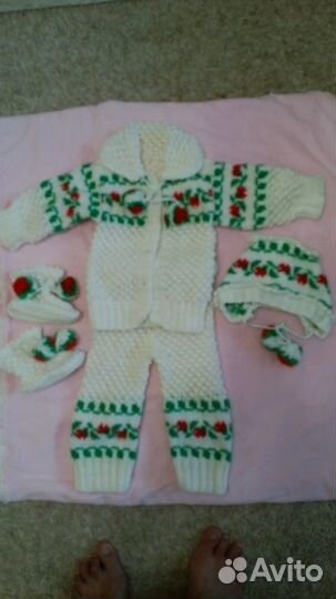 Костюм ручная вязка от рождения до года