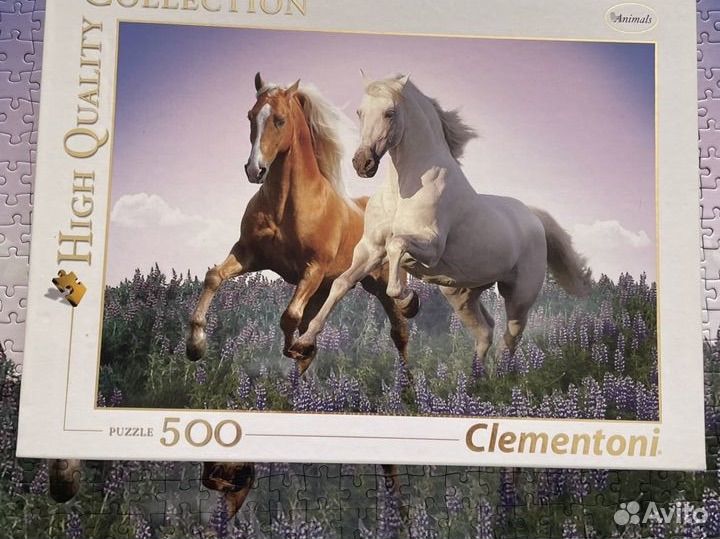 Пазл 500 лошади 1000 извержение вулкана