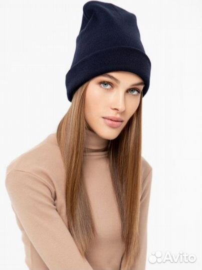Шапка зима женская / Теплая с отворотом / новая
