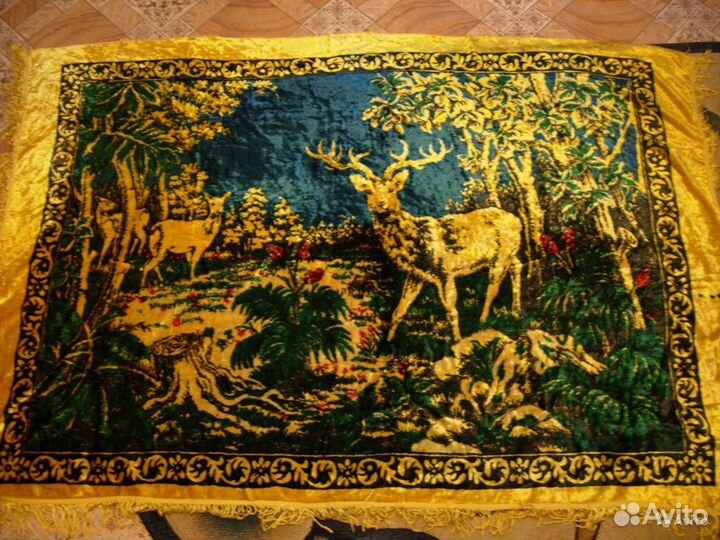 Ковры, скатерти плюшевые с бахромой СССР