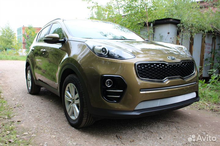 Защитная сетка радиатора низ хром Kia Sportage (20
