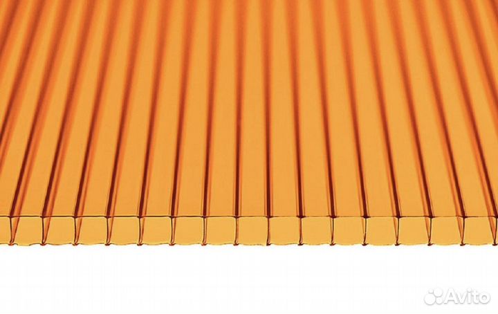 Поликарбонат Оранжевый 6000х2100х4мм