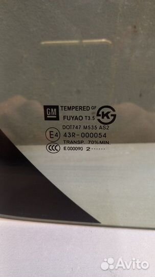 Форточка задняя правая Chevrolet Cruze хэтчбек