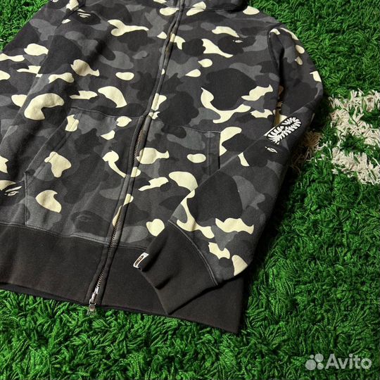 A Bathing Ape Bape Zip Hoodie Shark