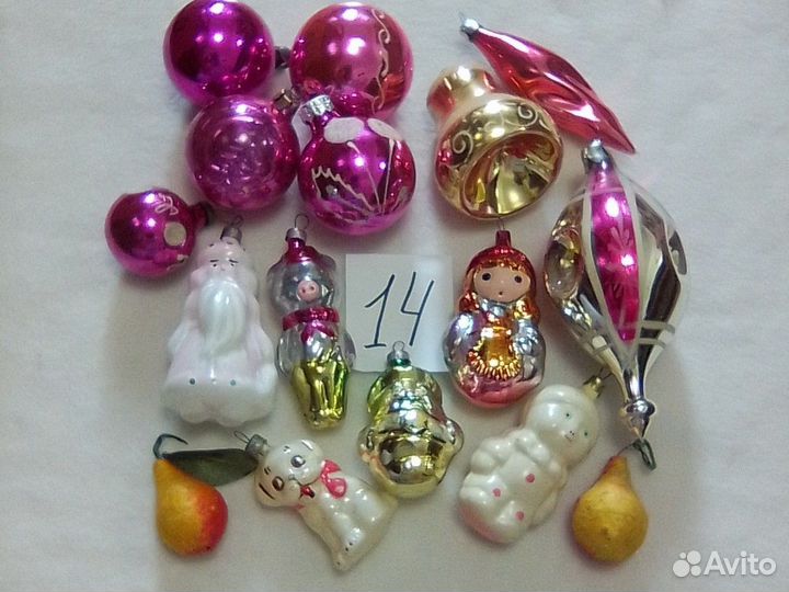 Ёлочные игрушки СССР стеклянные