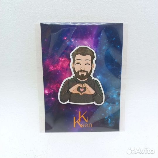 Деревянный значок, стикер Vmoji