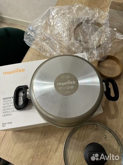 Кастрюля антипригарное покрытие алюминиевая, 2,4л