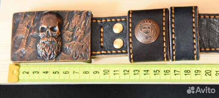 Ремень кожаный ручной работы 