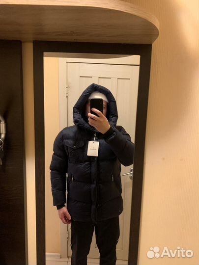 Куртка мужская зимняя синяя Moncler S(46)