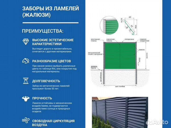 Производство заборов жалюзи