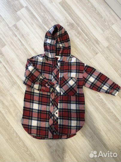 Рубашка теплая удлиненная