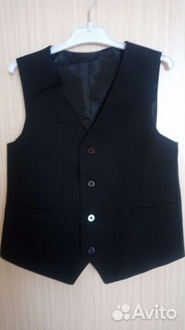 Жилет школьный темно-синий новый 158