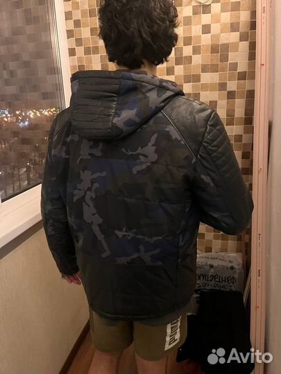 Кожаная куртка мужская 48 50