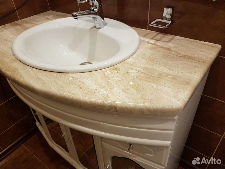 Столешница для ванной из мрамора