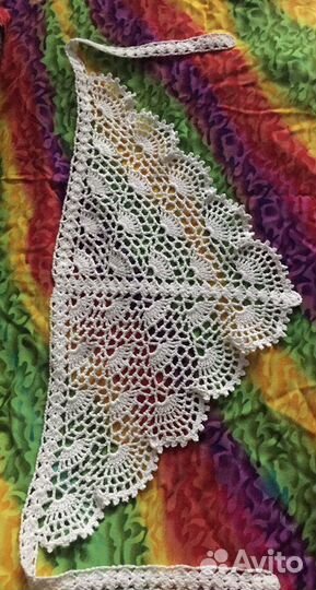 Косыночка кружевная детская крючком