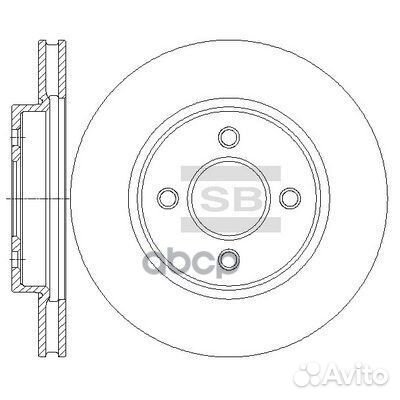 Диск тормозной передний sd4253 Sangsin brake