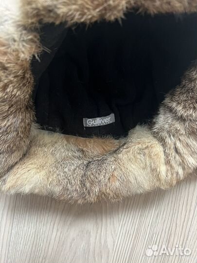 Детская шапка-ушанка Gulliver, мех кролика