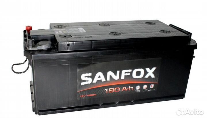 Аккумулятор 190 (1250A) Sanfox L+