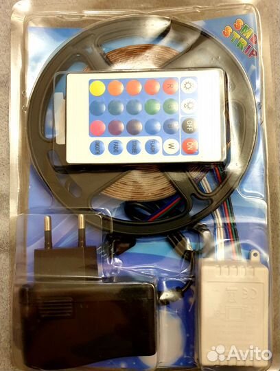 Светодиодная лента с пультом 5м