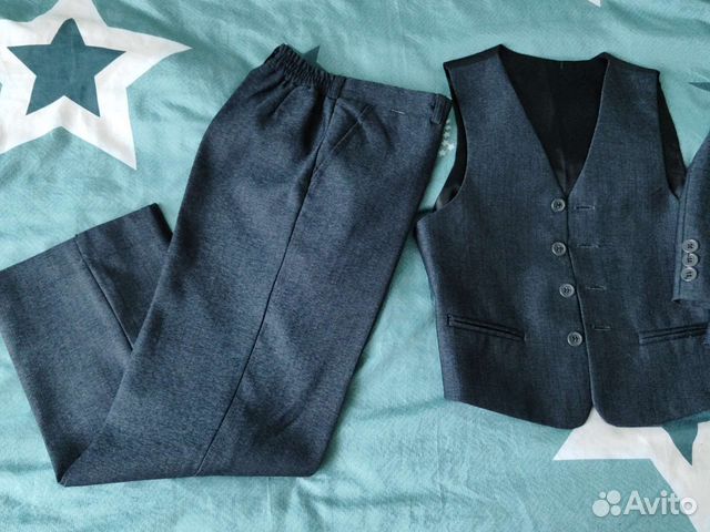Школьный костюм тройка (пиджак,брюки,жилет)