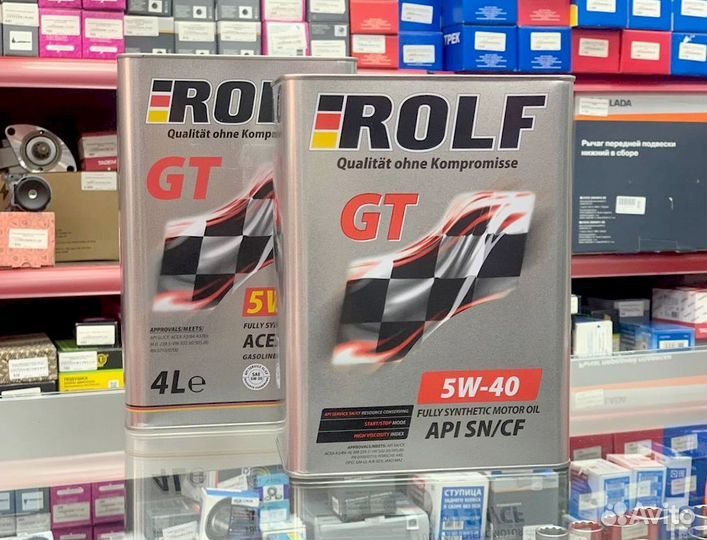 Масло моторное rolf GT SAE 5W40 API SN/CF 4 л