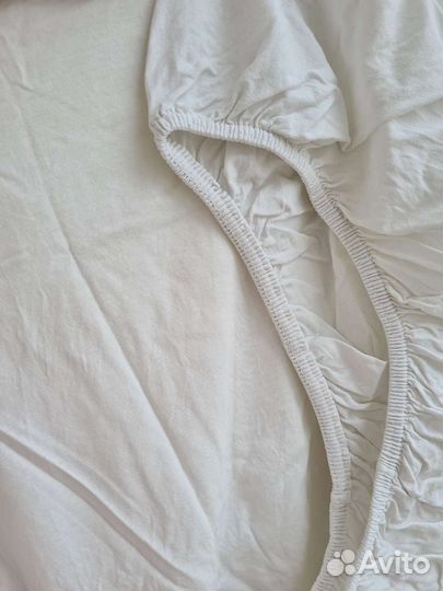 Икеа Простыня натяжная лен, 60х120 см, 2 шт