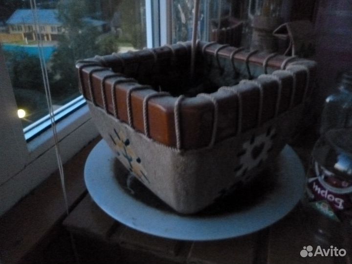 Винтажный глиняный горшок.кувшин