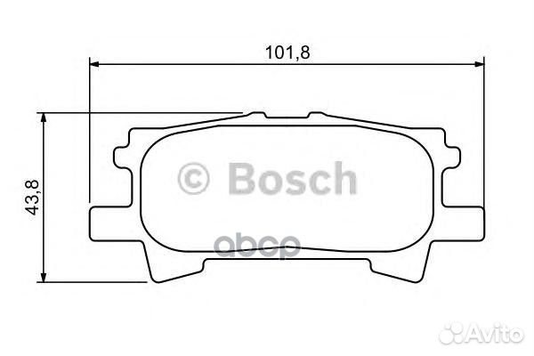 Колодки тормозные дисковые зад 0986494224 B