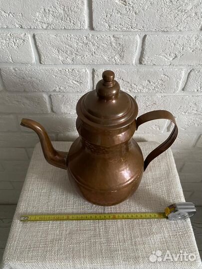 Кувшин кофейник медный старинный