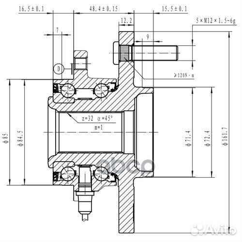 Ступица передняя перед Z89408R Zikmar