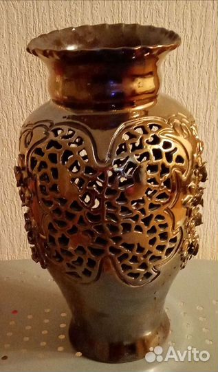 Ваза керамика под перламутром 37 см