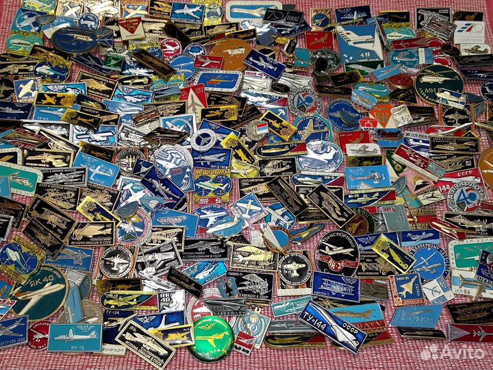 Авиация СССР 300 штук лот знаков люкс состояние