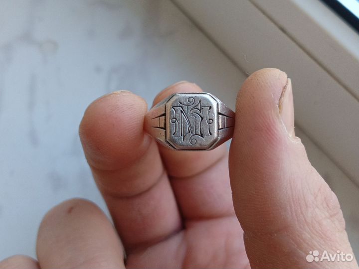 Мужская печатка серебро