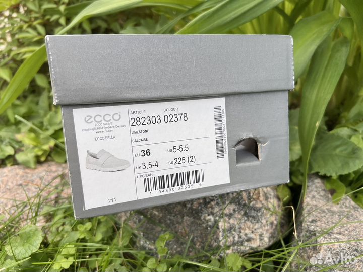 Слипоны Ecco 36 размер натуральная кожа