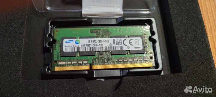 Память sodimm DDR3L 2 гб 1600 мгц samsung 1.35В