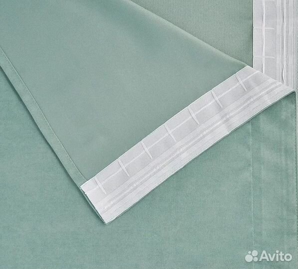 Готовые Шторы Канвас (ментол)