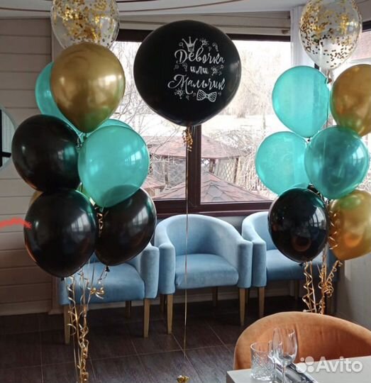 Воздушный шар на гендерпати с гелием