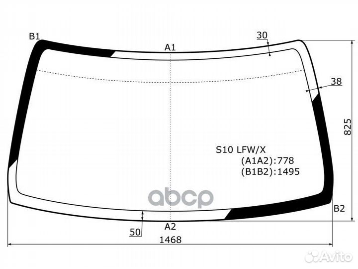 Стекло лобовое honda CR-V 95-01 S10 LFW/X XYG
