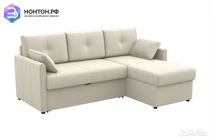 Диван угловой дельфин Рим белый