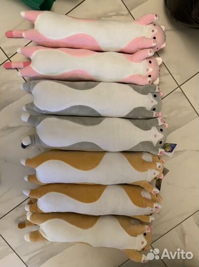 Мягкая игрушка кот батон, кот сосиска