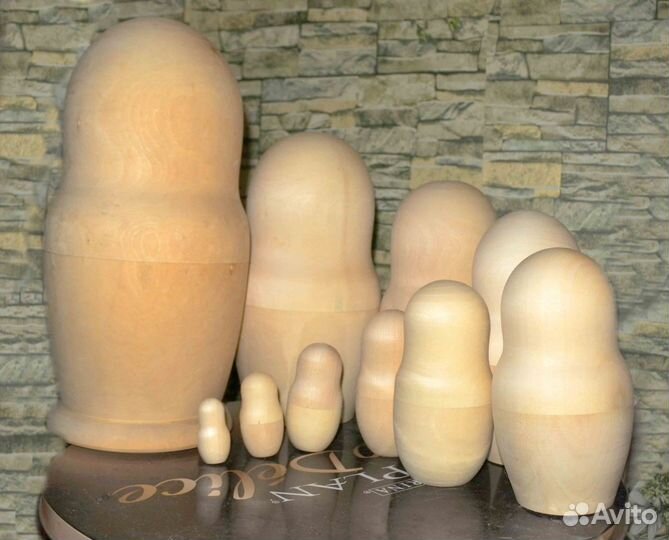 Матрешки деревянные под роспись, декорирование