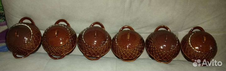 Керамические горшки для запекания 6шт