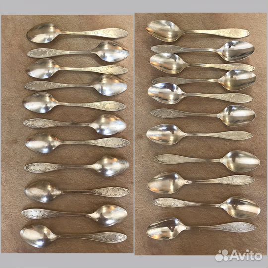 Мельхиоровые столовые ложки, ссср, мнц ц