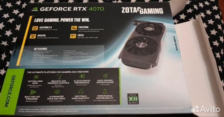 RTX 4070 12Gb.Новая