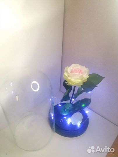 Роза в колбе с подсветкой подарки