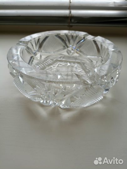 Хрустальная посуда СССР,пепельница гдр
