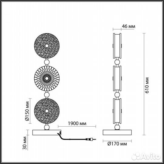 Настольная лампа odeon light 5412/13TL caramella